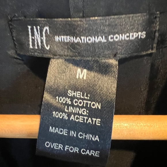 Inc International Concepts Vintage INC Int'l Concepts Black Trench Coats Size M - Picture 2 of 3